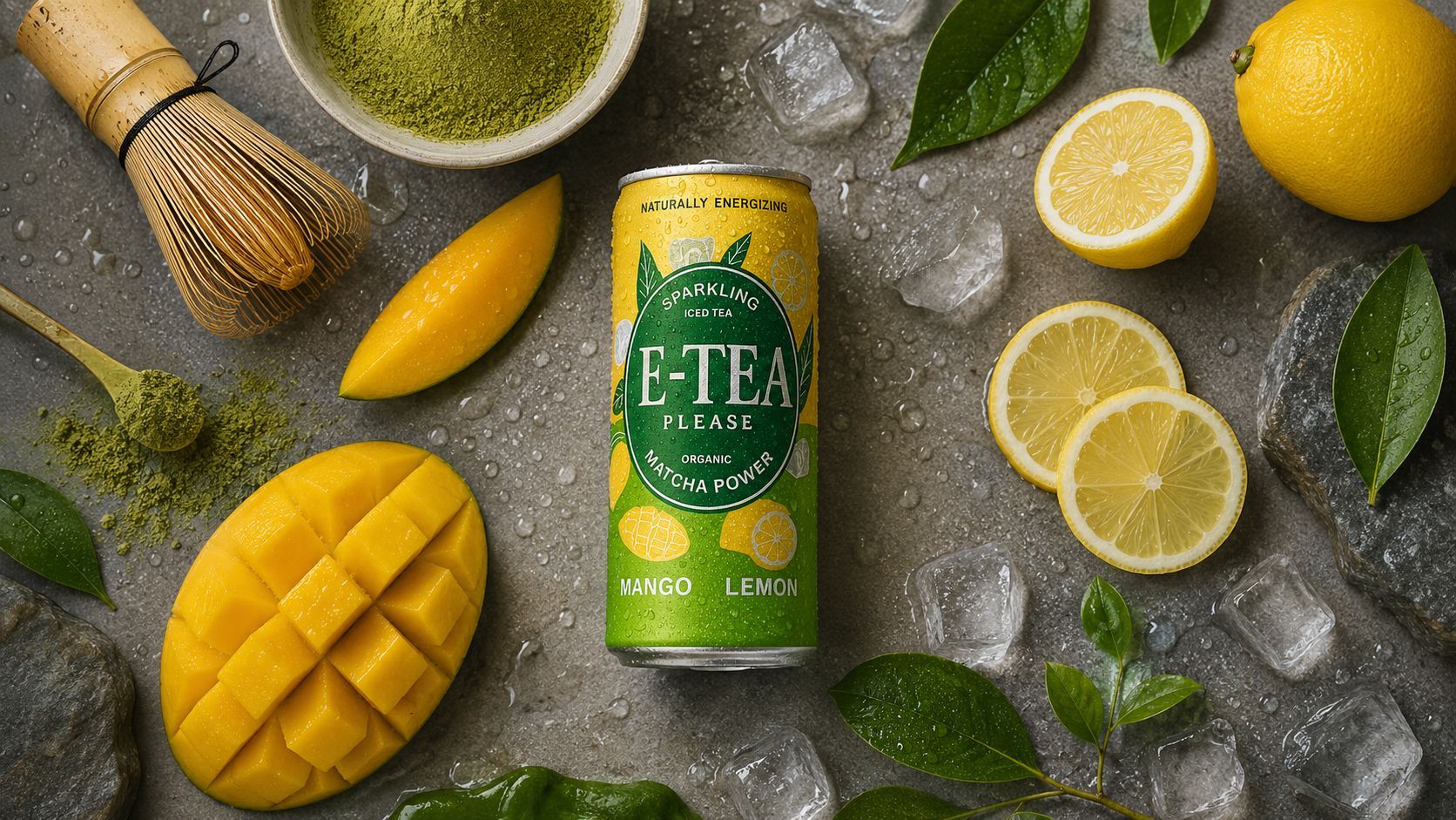 E-Tea mit Matcha, Mango und Zitrone