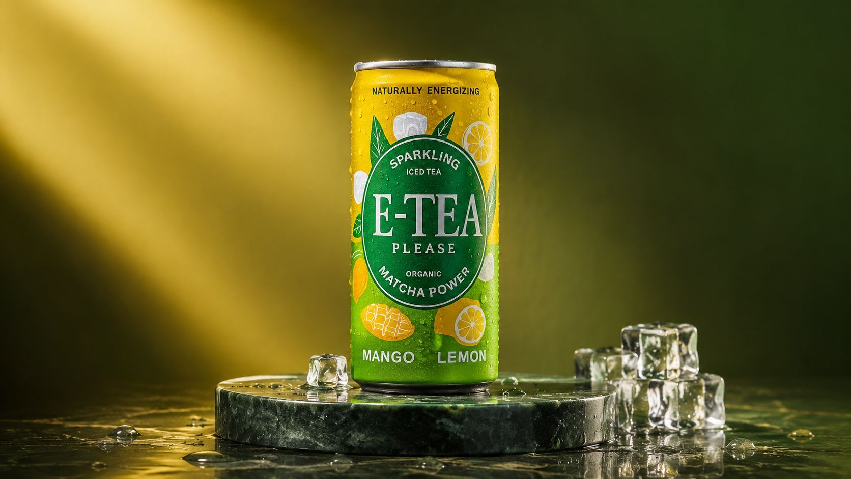E-Tea Dose mit Matcha und Eis